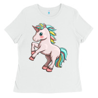 White cute unicorn Ladies Tee - FaDigitalArtStudio