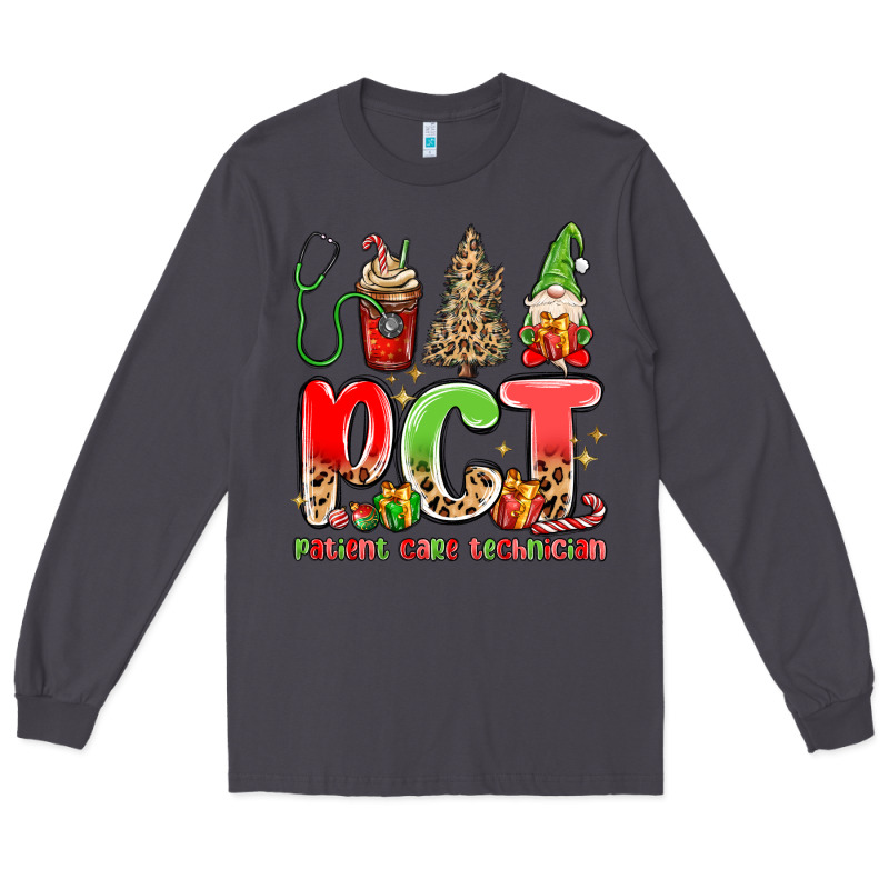 Pct Patient Care Technician Christmas Long Sleeve Tee by MaliasSmallBusiness | Teevron