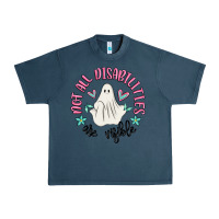 Midnight Navy not all disabilities are visible Urban Heavy Tee - MaliasSmallBusiness