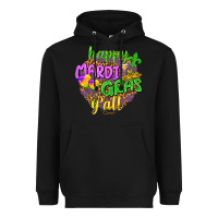 Black Love Mardi Gras Y'all Heavyweight Hoodie - HowdyJamesFarm