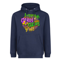 Navy Love Mardi Gras Y'all Heavyweight Hoodie - HowdyJamesFarm