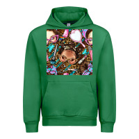 Emerald hairdresser messy bun hand mirror and scissors with leopard and tiger  Urban Hoodie - BundleAndBundleShop
