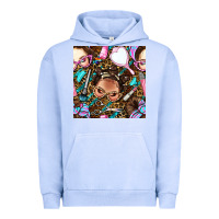 Pigment Grape Ice hairdresser messy bun hand mirror and scissors with leopard and tiger  Urban Hoodie - BundleAndBundleShop