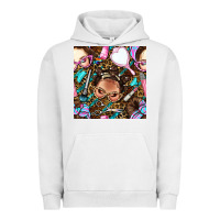 Pigment Lunar Rock hairdresser messy bun hand mirror and scissors with leopard and tiger  Urban Hoodie - BundleAndBundleShop