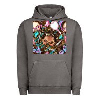 Pigment Tornado hairdresser messy bun hand mirror and scissors with leopard and tiger  Urban Hoodie - BundleAndBundleShop