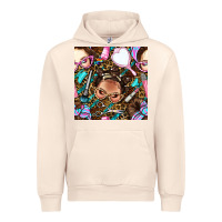Sandshell hairdresser messy bun hand mirror and scissors with leopard and tiger  Urban Hoodie - BundleAndBundleShop