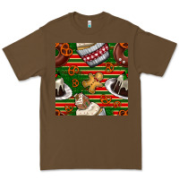 Cacao christmas cake seamless pattern Premium Tee - BundleAndBundleShop