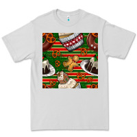 Dove Grey christmas cake seamless pattern Premium Tee - BundleAndBundleShop