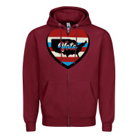 Burgundy VOTE Zipper Hoodie - Bettercallsaul