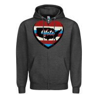 Charcoal Heather VOTE Zipper Hoodie - Bettercallsaul