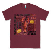 Burgundy crawfish junkie Classic Tee - MaliasSmallBusiness
