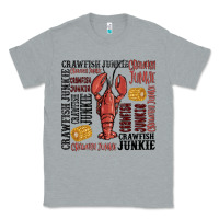 Heather Grey crawfish junkie Classic Tee - MaliasSmallBusiness