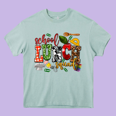 School Lunch Squad Heavy Core Tee Designed By Adodesignshop