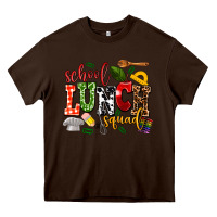 Chocolate Brown school lunch squad Heavy Core Tee - AdoDesignShop