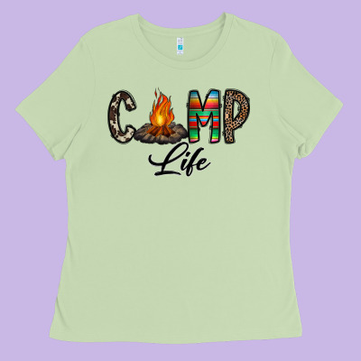 Camp Life Ladies Tee Designed By Cowhidedigitalart