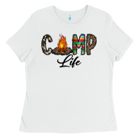 White camp life Ladies Tee - CowhideDigitalArt