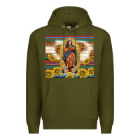 Army Green our lady of guadalupe Premium Hoodie - TumblerDesignByShophia