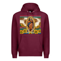 Burgundy our lady of guadalupe Premium Hoodie - TumblerDesignByShophia