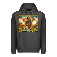 Charcoal Heather our lady of guadalupe Premium Hoodie - TumblerDesignByShophia