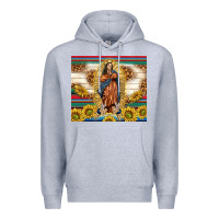 Heather Grey our lady of guadalupe Premium Hoodie - TumblerDesignByShophia