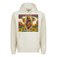 Oatmeal Heather our lady of guadalupe Premium Hoodie - TumblerDesignByShophia