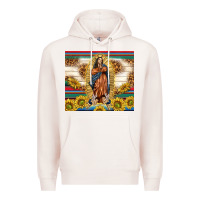 Pale Pink our lady of guadalupe Premium Hoodie - TumblerDesignByShophia