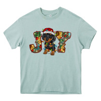 Dachshund Puppy Christmas Joy Heavy Core Tee | Teevron