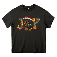 Asphalt dachshund puppy christmas joy Heavy Core Tee - BarkalooDesign