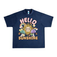 Navy hello sunshine Urban Heavy Tee - MaliasSmallBusiness