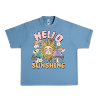 Pebble Blue hello sunshine Urban Heavy Tee - MaliasSmallBusiness