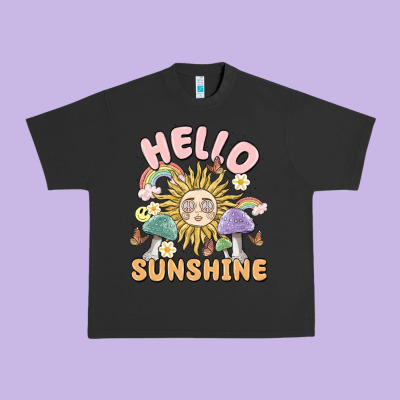 Hello Sunshine Urban Heavy Tee Designed By Maliassmallbusiness