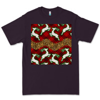 Plum christmas deer and plaid seamless pattern Premium Tee - BundleAndBundleShop