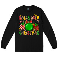 Black balls deep into christmas Long Sleeve Tee - MaliasSmallBusiness