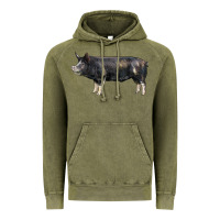 Vintage Olive berkshire pig Vintage Hoodie - LillyAllenDesigns