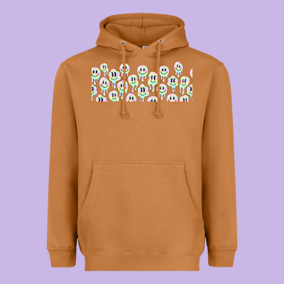 Retro Smiley Faces Heavyweight Hoodie Designed By Tumblerdesignbyshophia