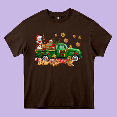 Santa Fuel   Cookies Truck Heavy Core Tee Designed By Adodesignshop