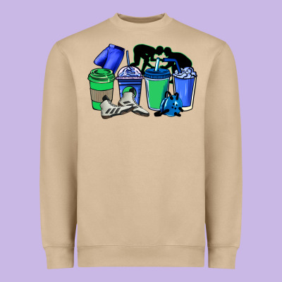 Wrestling Coffee Cups Heavyweight Sweatshirt Designed By Nancycooperartshop