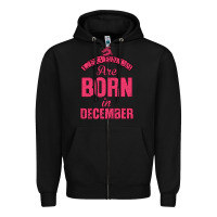 Black LEGENDS ARE BORN İN DECEMBER Zipper Hoodie - Bettercallsaul