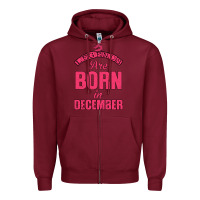 Burgundy LEGENDS ARE BORN İN DECEMBER Zipper Hoodie - Bettercallsaul
