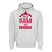Dove Grey LEGENDS ARE BORN İN DECEMBER Zipper Hoodie - Bettercallsaul