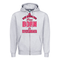 Heather Grey LEGENDS ARE BORN İN DECEMBER Zipper Hoodie - Bettercallsaul