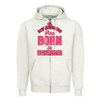 Oatmeal Heather LEGENDS ARE BORN İN DECEMBER Zipper Hoodie - Bettercallsaul