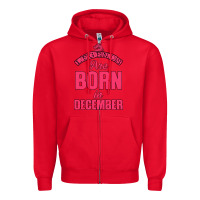 Red LEGENDS ARE BORN İN DECEMBER Zipper Hoodie - Bettercallsaul