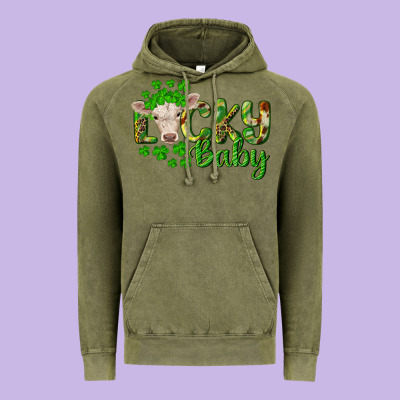 Lucky Baby Charolais Calf Vintage Hoodie Designed By Ranaportraitstore