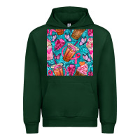 Forest Green breast cancer coffee cups with butterfly seamless pattern bbs Urban Hoodie - BundleAndBundleShop
