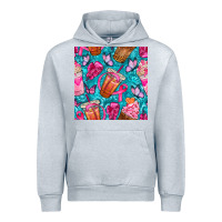 Heather Grey breast cancer coffee cups with butterfly seamless pattern bbs Urban Hoodie - BundleAndBundleShop