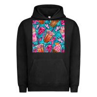 Pigment Black breast cancer coffee cups with butterfly seamless pattern bbs Urban Hoodie - BundleAndBundleShop