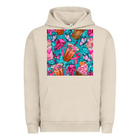 Pigment French Oak breast cancer coffee cups with butterfly seamless pattern bbs Urban Hoodie - BundleAndBundleShop