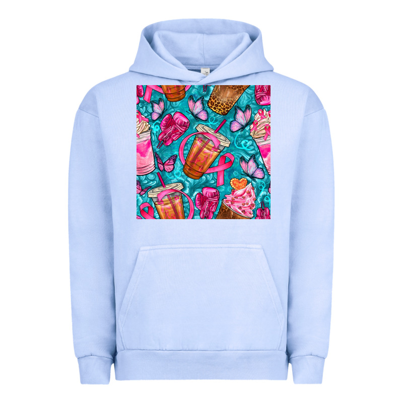 Breast Cancer Coffee Cups With Butterfly Seamless Pattern Bbs Urban Hoodie by BundleAndBundleShop | Teevron