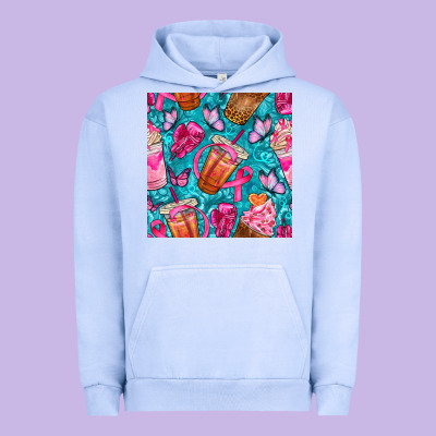 Breast Cancer Coffee Cups With Butterfly Seamless Pattern Bbs Urban Hoodie Designed By Bundleandbundleshop
